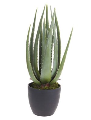 Planta Artificiala Aloe Vera din polipropilena, in ghiveci 45cm