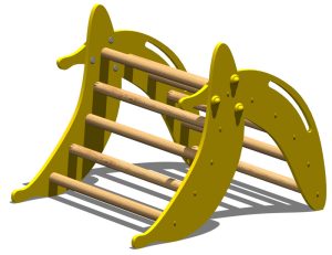 Modul catarare Banana cu trepte din lemn